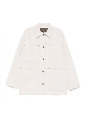 Soeur White Denim Utility Barn Jacket